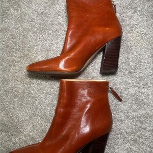 Vince Camuto Tan Leather Heeled Boots